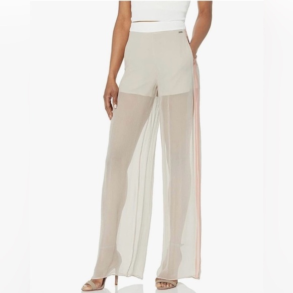 Armani Exchange Women's See Through Legs Viscose Pants - Picture 1 of 5